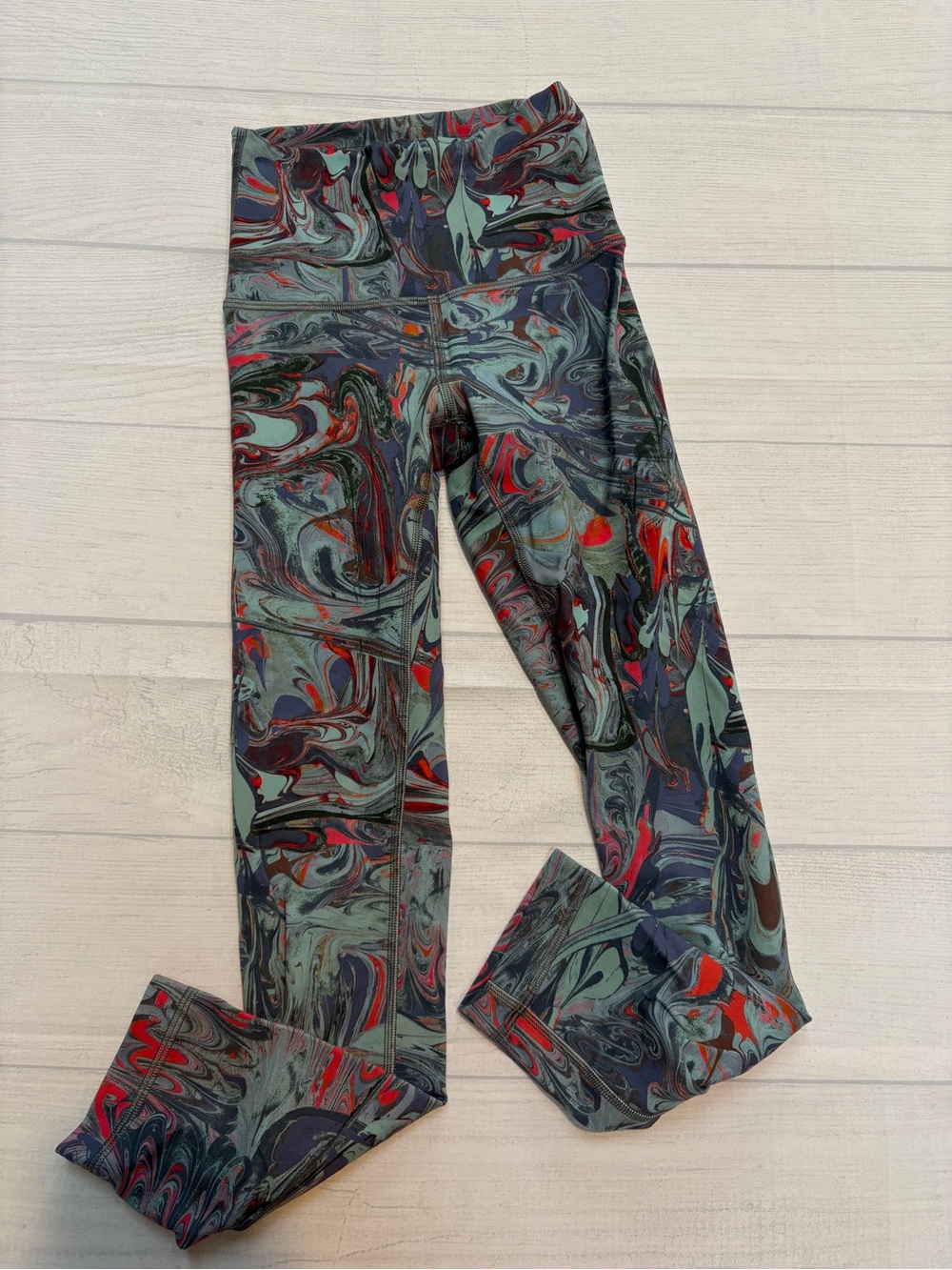 lululemon athletica Marble-Print High-Waist Leggings